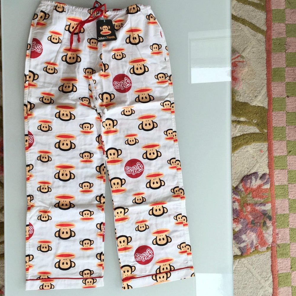 GENUINE PAUL FRANK FLANNEL PJ PANT WHITE